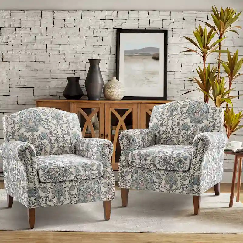Giampiero fauteuil voor de woonkamer met siernagels, set van 2, van HULALA HOME