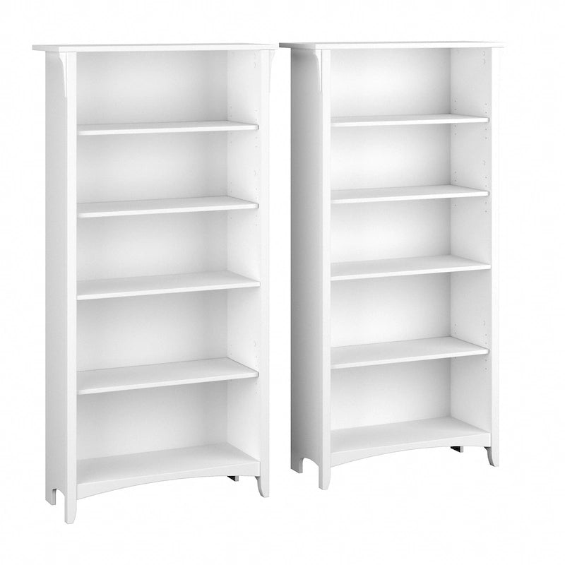 Hoge Salinas-boekenkast met 5 planken (set van 2) van Bush Furniture