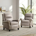 Set mit 2 modernen Relaxsesseln mit gepolstertem Sitz aus Kunstleder/Stoff