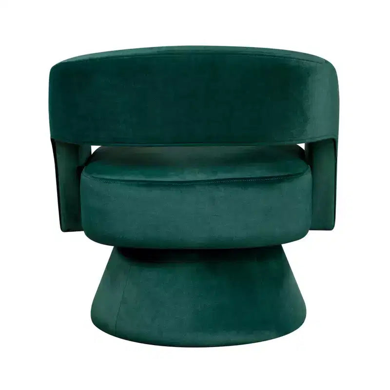 GDFStudio Hudson moderne luxe draaifauteuil met fluwelen bekleding