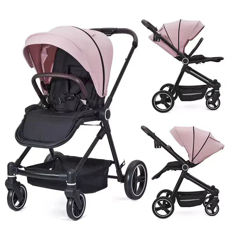 Passeggino per neonati e bambini piccoli, pieghevole, ad alto paesaggio, con schienale reversibile, trasformabile in carrozzina