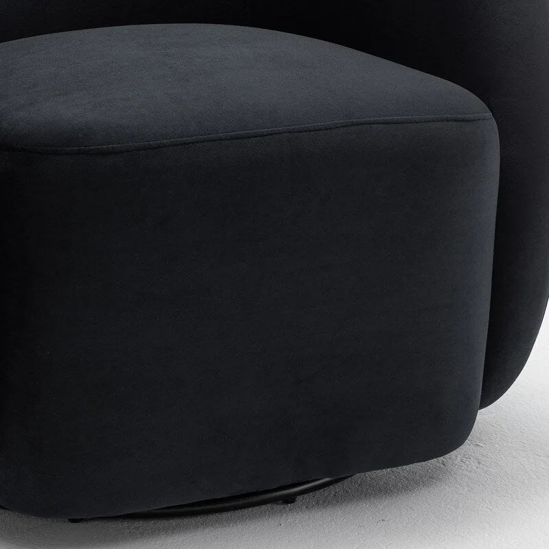 Moderne draaibare fauteuil met kuipvormige zitting