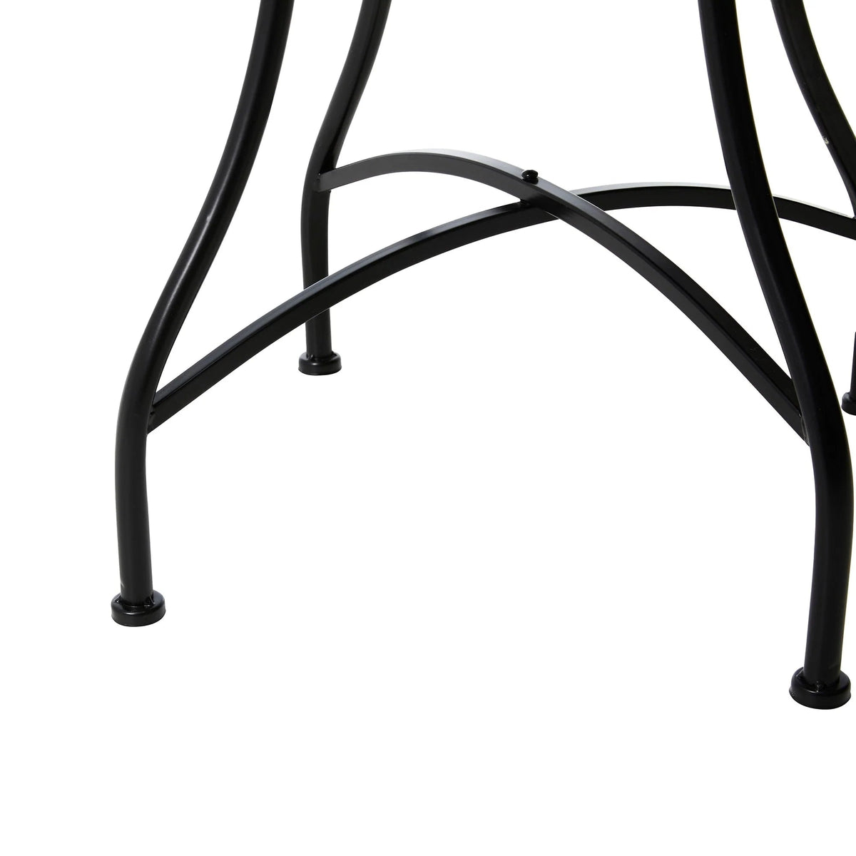 Glitzhome Outdoor Metal Folding Bistro Set 3PCS Patio Table Chairs