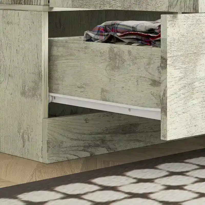 Kleiderschrank für Schlafzimmer mit Kleiderstange und Schublade