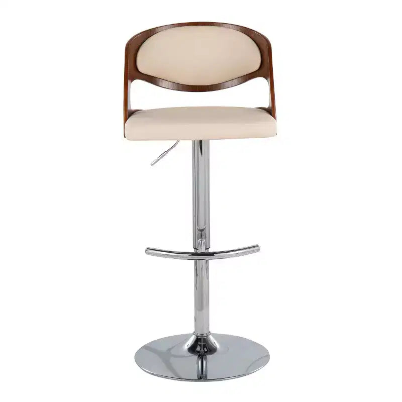 2er-Set Pino Mid - verstellbarer Barhocker im Mid-Century-Modern-Stil mit Drehfunktion - Lumisource