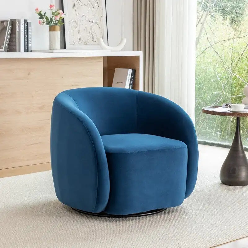 Moderne draaibare fauteuil met kuipvormige zitting