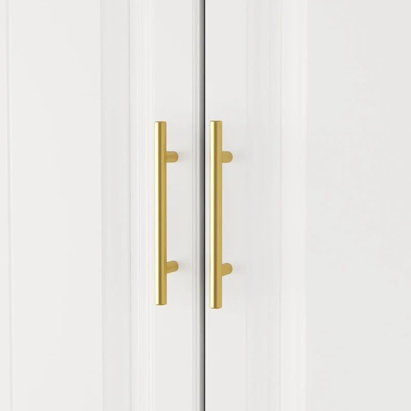 93.9H/74.2H Kleiderschrank, Garderobenschrank mit Kleiderstange, Schubladen und Stauraum