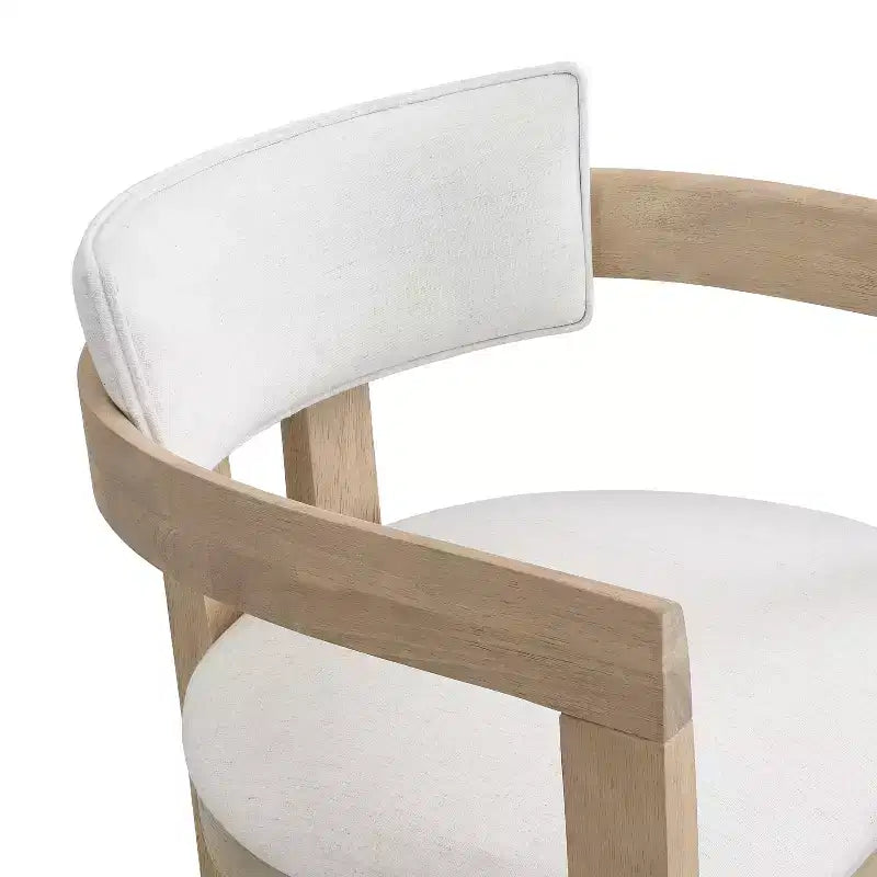 Tabouret de bar rembourré en hévéa Christopher Knight Home Peyton avec dossier ouvert incurvé (lot de 2)