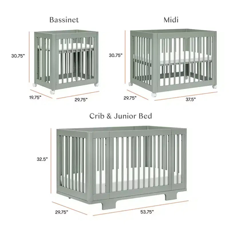 Lettino convertibile Babyletto Yuzu 8 in 1 con kit di conversione per tutte le fasi