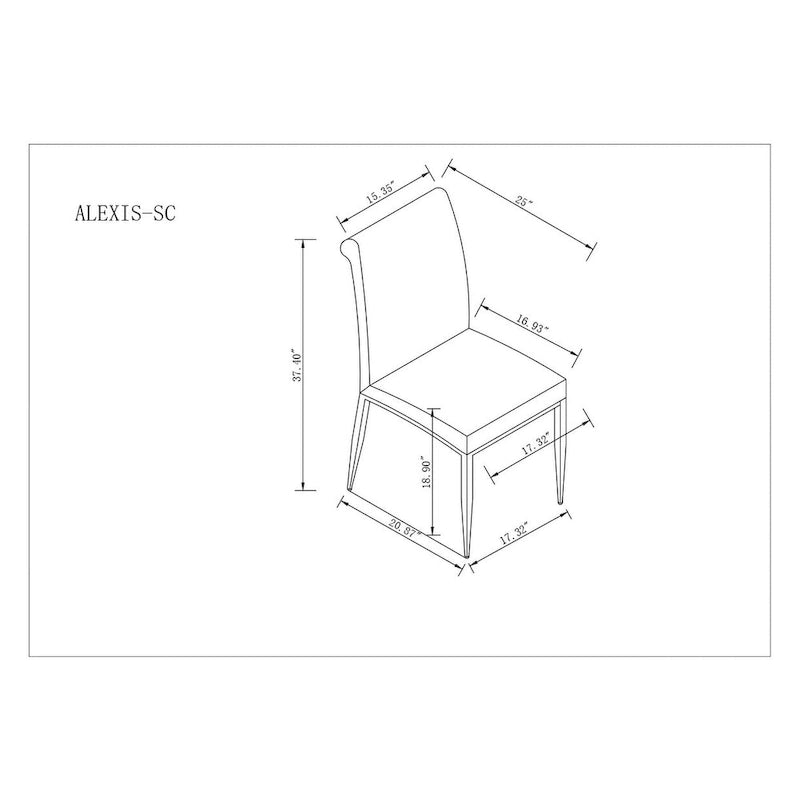 Sedia laterale cantilever imbottita Somette dallo stile contemporaneo, set da 4