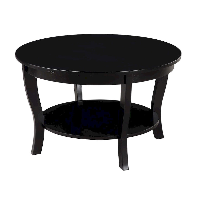 Tavolino rotondo Convenience Concepts American Heritage con ripiano