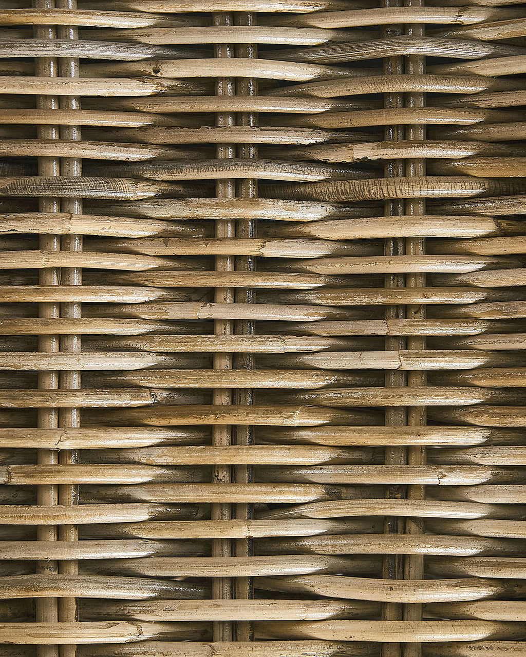 Tuinstoel met voetensteun van natuurlijk rotan