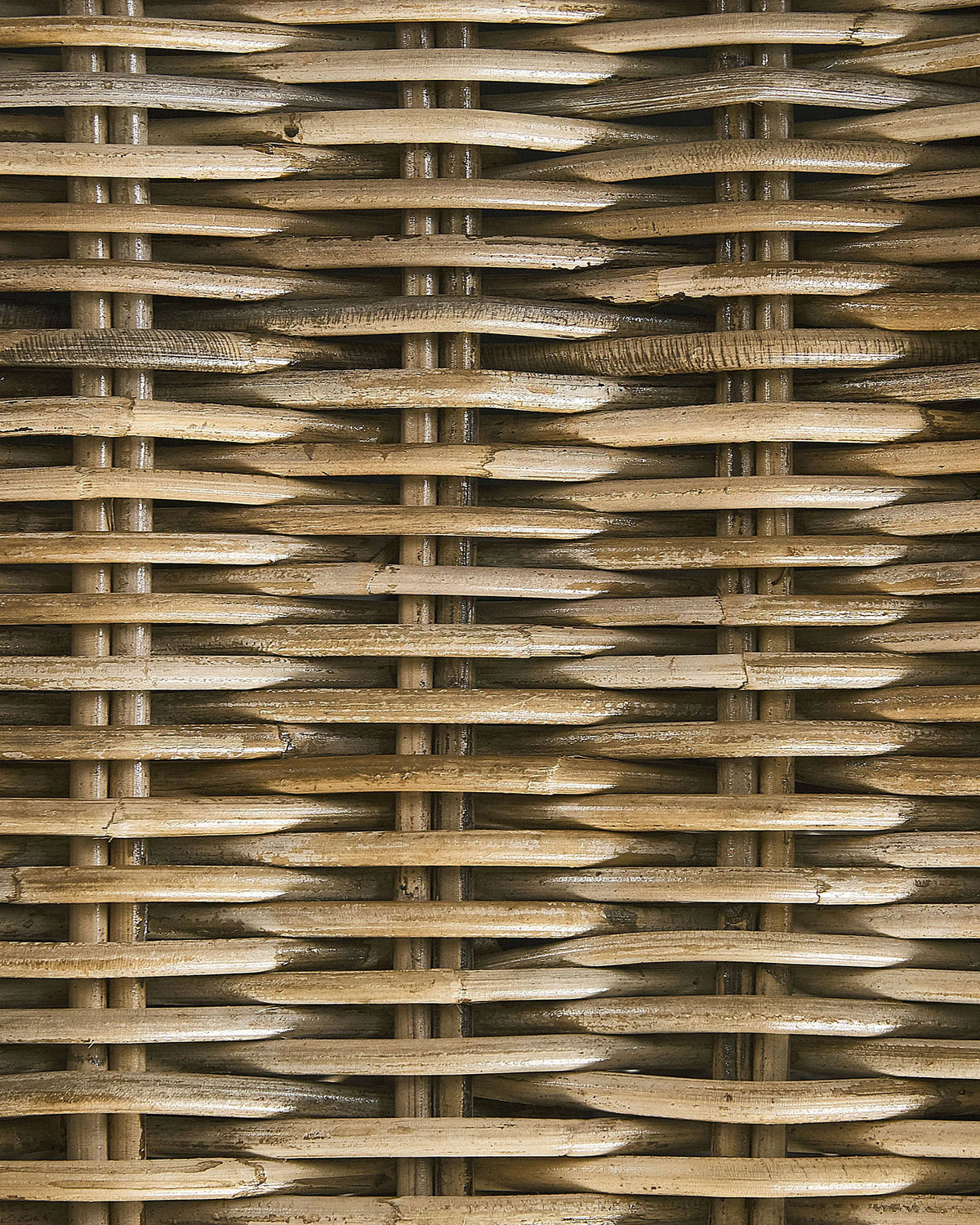 Tuinstoel met voetensteun van natuurlijk rotan