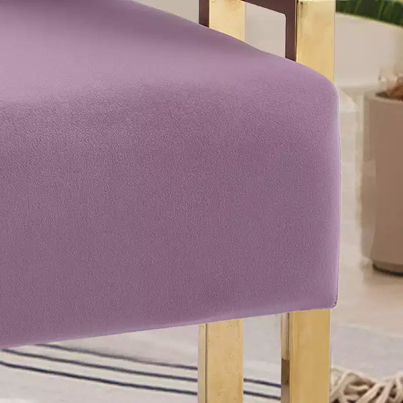 Set van 2 moderne gestoffeerde fauteuils met gouden metalen poten voor woonkamer, slaapkamer of kantoor