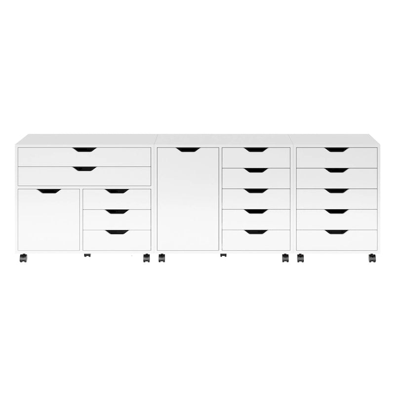 Halifax opbergkastset van 3 stuks, wit