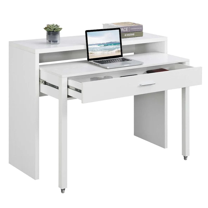 Convenience Concepts Newport JB-console-/schuifbureau met lade en verhoging