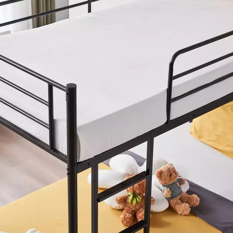 Lit superposé en acier Karl Home, 1 place au-dessus d’une place, avec échelle, pour chambre ou dortoir, enfants et adultes