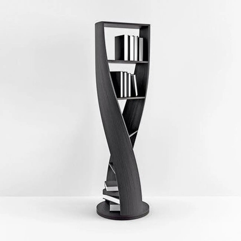 Contemporary Hourglass 5-tier Wooden Vertical Bookcase