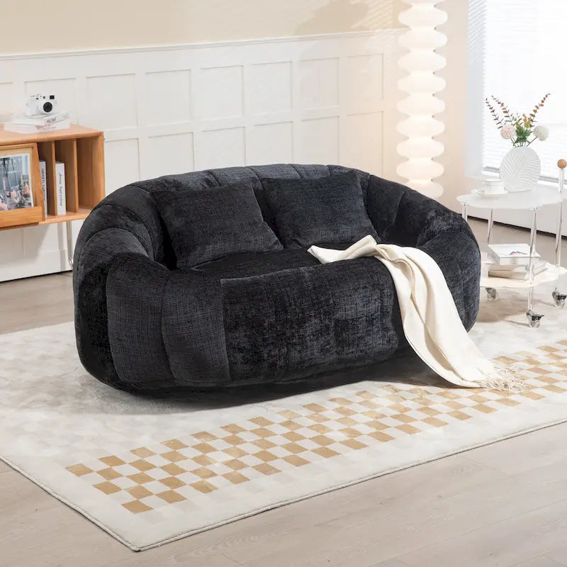 GDFStudio - Divano relax a 2 posti Laurel in ciniglia con schiuma ad alta densità e comfort extra