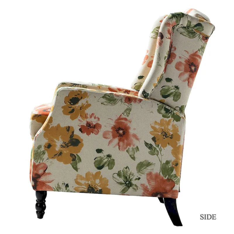 Handmatige relaxfauteuil in mid-century modern-stijl met wingback-ontwerp