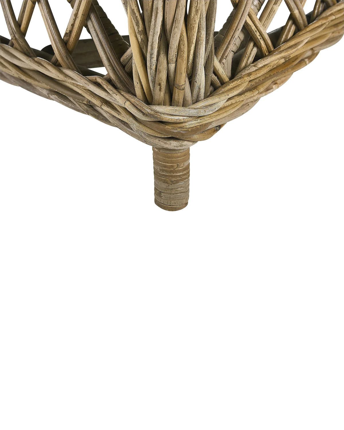 Tuinstoel met voetensteun van natuurlijk rotan