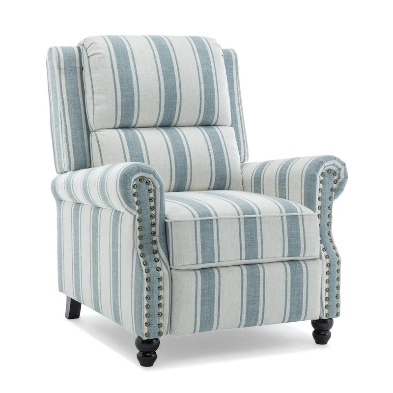 Set mit 2 modernen Relaxsesseln mit gepolstertem Sitz aus Kunstleder/Stoff