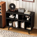 COZONY platenspelermeubel met vinylopslag, decoratieve boekenkast en platenspelerstandaard van 39.5, geschikt voor maximaal 350 platen, voor de woonkamer