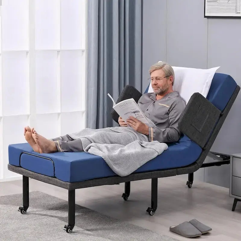 Verstelbaar bed met draadloze afstandsbediening, ziekenhuisbedbodem met of zonder matras