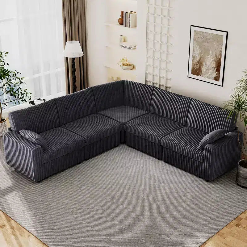 Modulares Cordsofa von Dyonery mit waschbaren Bezügen