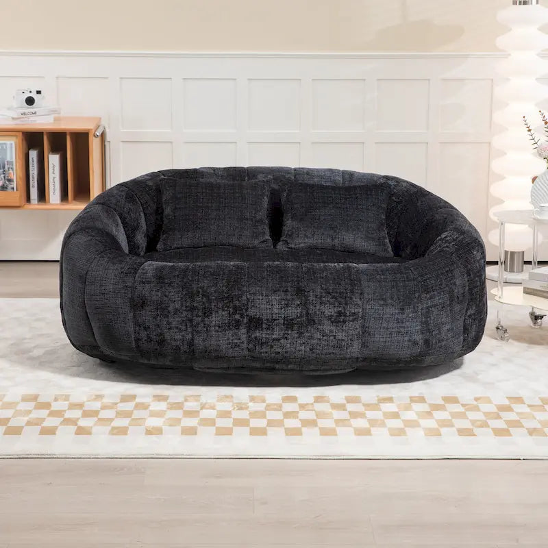 GDFStudio - Divano relax a 2 posti Laurel in ciniglia con schiuma ad alta densità e comfort extra
