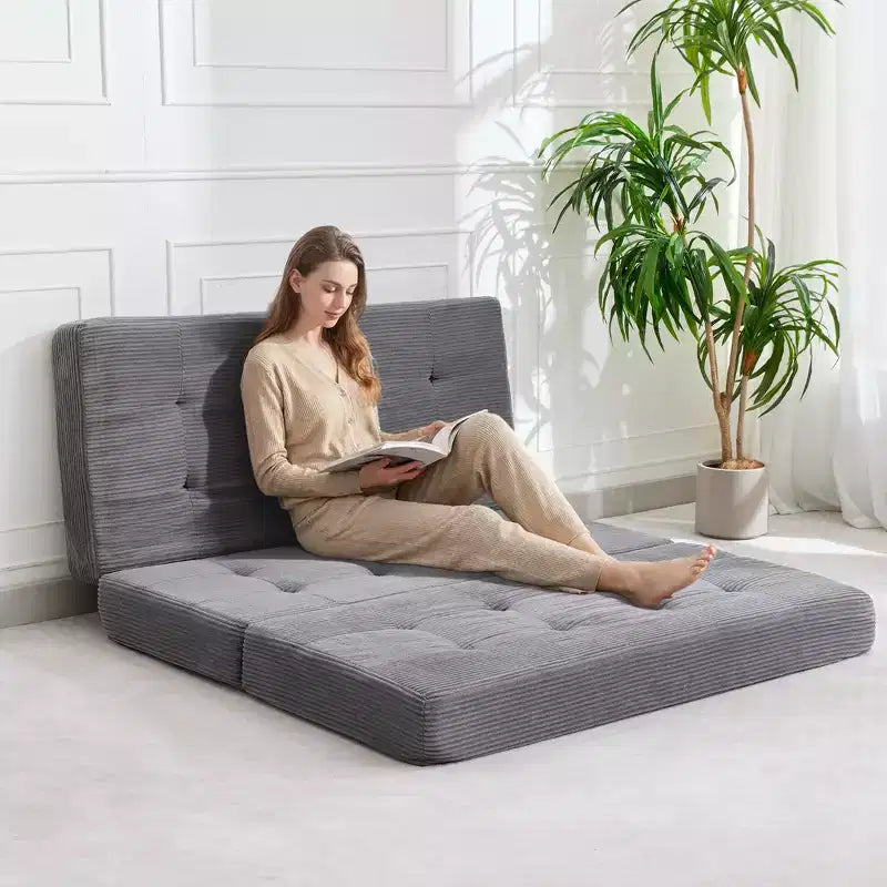 Divano letto in memory foam pieghevole in 3 parti, 39x75, materasso trapuntato da 6