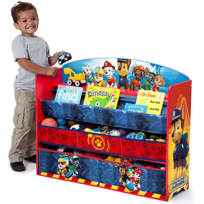 Delta Children PAW Patrol Deluxe-Bücherregal und Spielzeug-Organizer