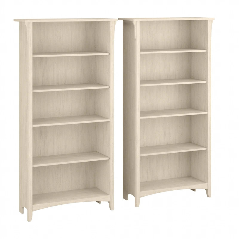 Hoge Salinas-boekenkast met 5 planken (set van 2) van Bush Furniture