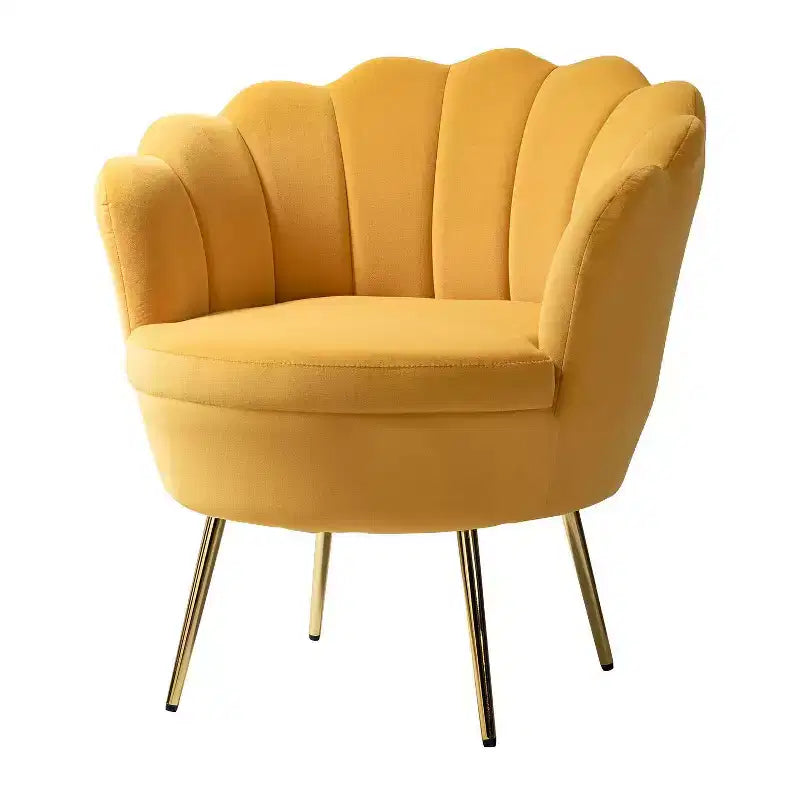 Bequemer Clubsessel mit goldfarbenen Metallbeinen, Akzentsessel fürs Wohnzimmer