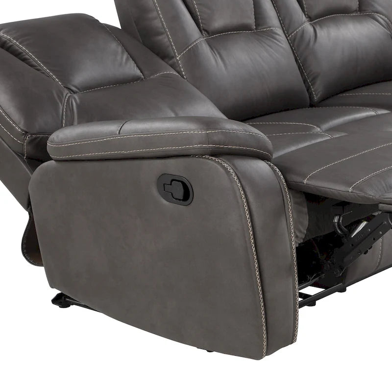 Steve Silver Kameryn handmatig verstelbare loveseat van imitatieleer