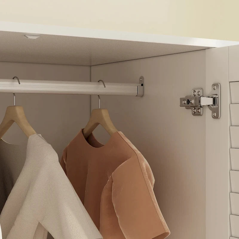 Kleiderschrank für Schlafzimmer mit Kleiderstange und Schublade