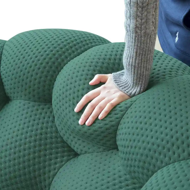 2er-Set 3D-Wabenstoff-Bubble-Sofas, 3-Sitzer-Sofa und Einzelsessel fürs Wohnzimmer
