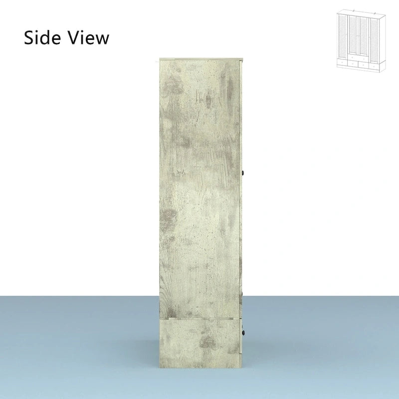 Kleiderschrank für Schlafzimmer mit Kleiderstange und Schublade