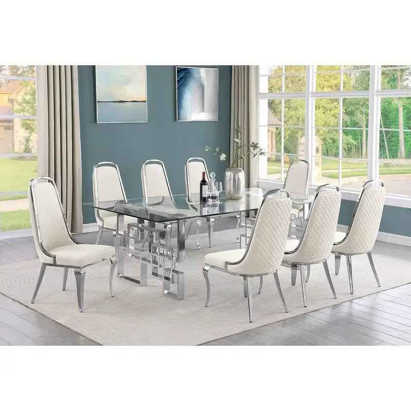 Ensembles de salle à manger avec grande table en verre de Best Quality Furniture