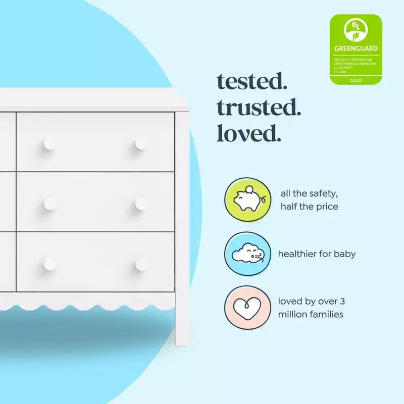 Kommode mit Muschelform und 6 Schubladen