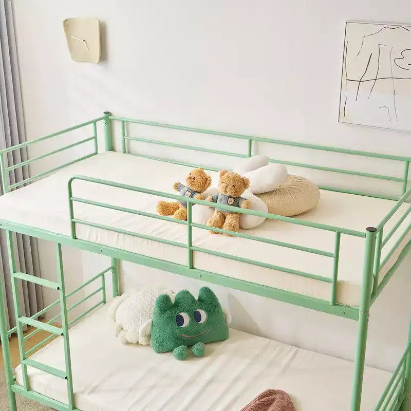 Lit superposé en acier Karl Home, 1 place au-dessus d’une place, avec échelle, pour chambre ou dortoir, enfants et adultes