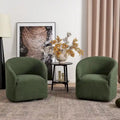 Fauteuil pivotant tonneau KINWELL 32 W rembourré en bouclé (lot de 2)