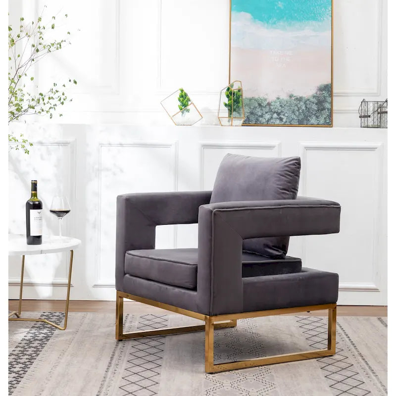 Fauteuil d’appoint contemporain rembourré Lenola de Roundhill Furniture