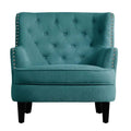 Poltrona decorativa Moser Bay Mignon in velluto/lino, larga 30, con schienale alto e bottoni
