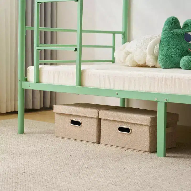 Lit superposé en acier Karl Home, 1 place au-dessus d’une place, avec échelle, pour chambre ou dortoir, enfants et adultes