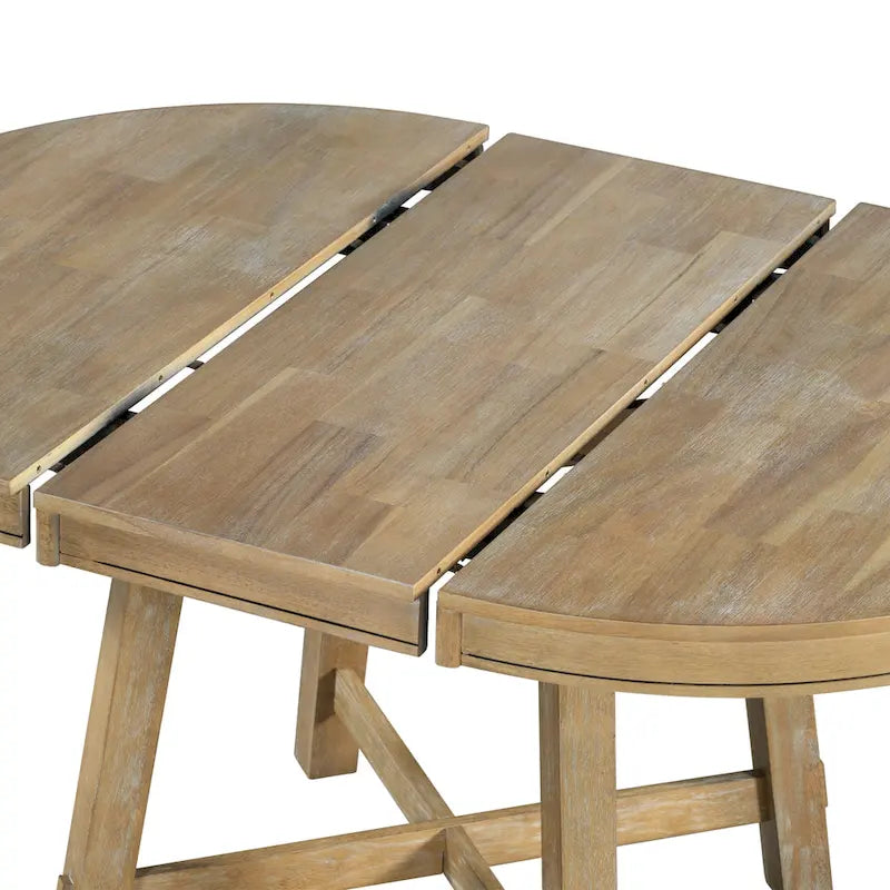 Tavolo da pranzo rotondo allungabile stile rustico TREXM, in legno, con prolunga da 16