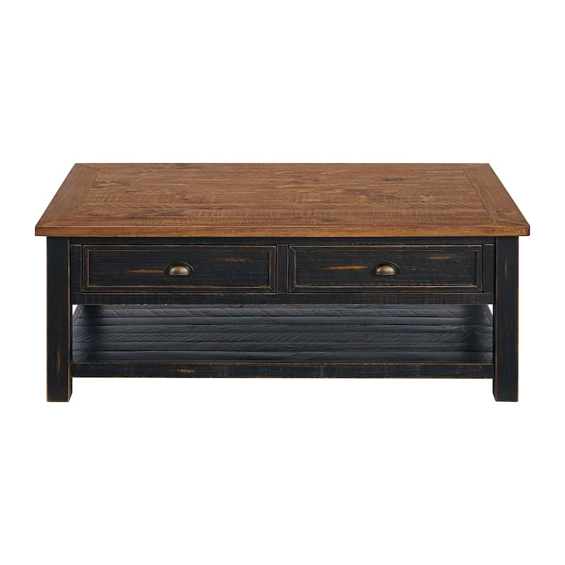 The Gray Barn Downington Couchtisch aus Massivholz mit 2 Schubladen