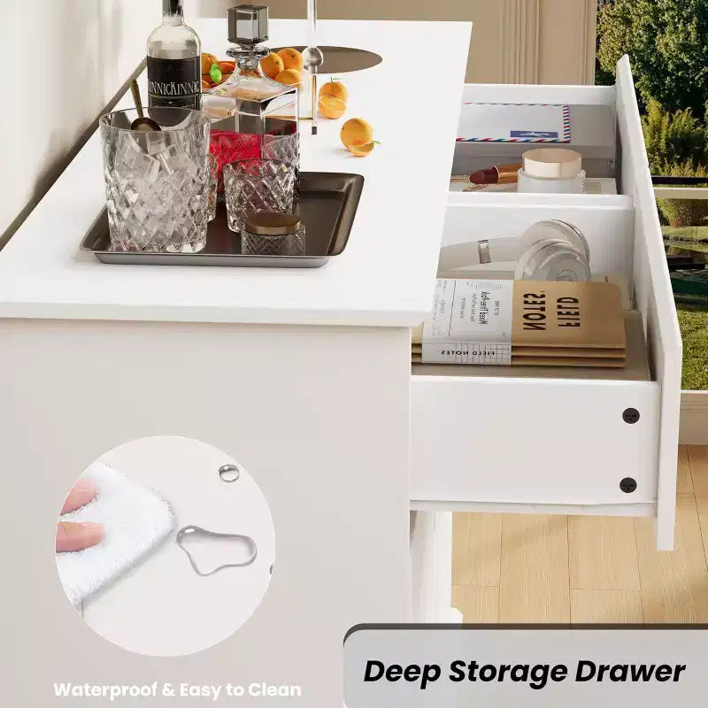 Moderne ladekast voor de slaapkamer met 8 lades, houten opbergmeubel voor de kledingkast, brede ladekast