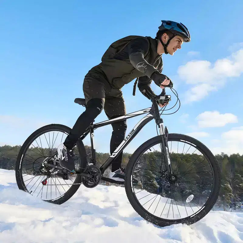 29-Zoll-Mountainbike mit Vorderradfederung, 21-Gang-Aluminiumrahmen und doppelten Scheibenbremsen