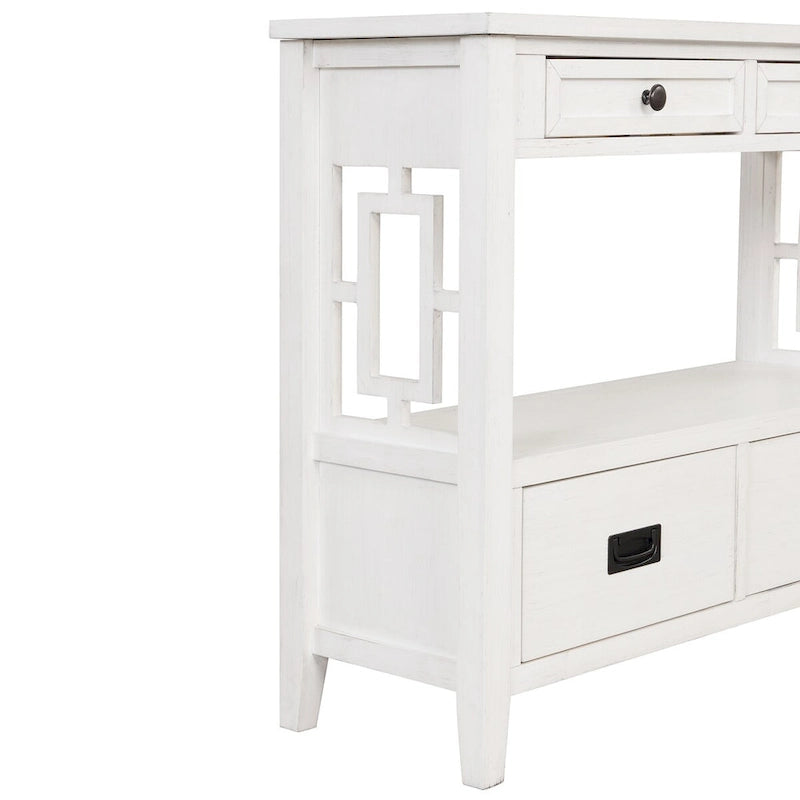 Consoletafel met 4 lades en opbergplank